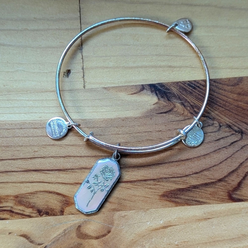 Alex & Ani Rose Charm Bracelet